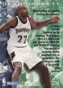 1996-97 SkyBox Premium #211 Dean Garrett Back