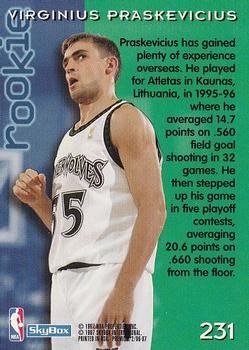 1996-97 SkyBox Premium #231 Virginius Praskevicius Back