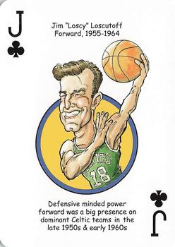 2017 Hero Decks Boston Celtics Basketball Heroes Playing Cards #J♣ Jim Loscutoff Front