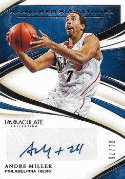 2019-20 Panini Immaculate Collection - Heralded Signatures #HS-AML Andre Miller Front