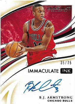 2019-20 Panini Immaculate Collection - Immaculate Ink #II-BJA B.J. Armstrong Front