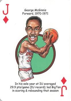 2014 Hero Decks Indiana Hoosiers Basketball Heroes Playing Cards #J♦ George McGinnis Front