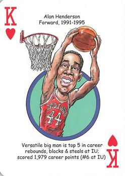 2014 Hero Decks Indiana Hoosiers Basketball Heroes Playing Cards #K♥ Alan Henderson Front