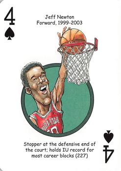 2014 Hero Decks Indiana Hoosiers Basketball Heroes Playing Cards #4♠ Jeff Newton Front
