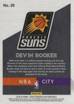 2019-20 Hoops Premium Stock - NBA City #26 Devin Booker Back