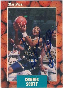 1990 Star Pics - Autographs #9 Dennis Scott Front