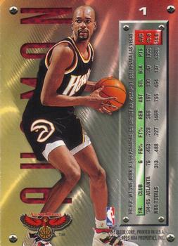 1995-96 Metal - Silver Spotlight #1 Stacey Augmon Back