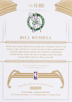 2019-20 Panini Flawless - Flawless Autographs Emerald #FA-BRS Bill Russell Back