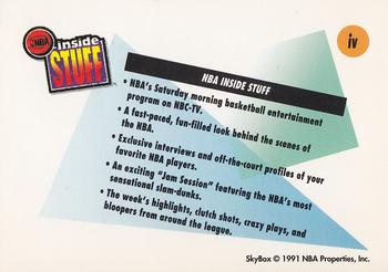 1991-92 SkyBox - Blister Inserts #iv Inside Stuff Back