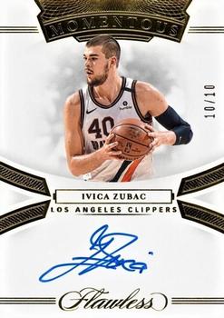 2019-20 Panini Flawless - Momentous Autographs Gold #MA-IZB Ivica Zubac Front