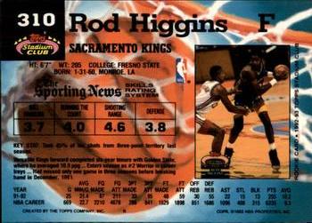 1992-93 Stadium Club - Members Only #310 Rod Higgins Back