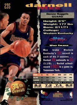 1993-94 Stadium Club - 1994 NBA Finals Super Teams Exchange #235 Darnell Mee Back