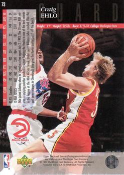 1993-94 Upper Deck Special Edition - Electric Court Gold #73 Craig Ehlo Back