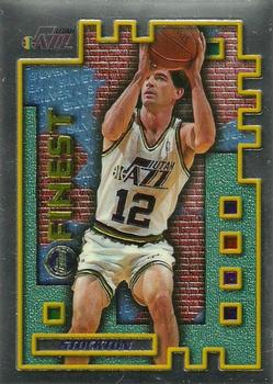 1995-96 Finest - Mystery Borderless Silver #M29 John Stockton Front