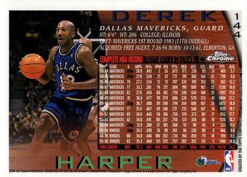 1996-97 Topps Chrome #144 Derek Harper Back