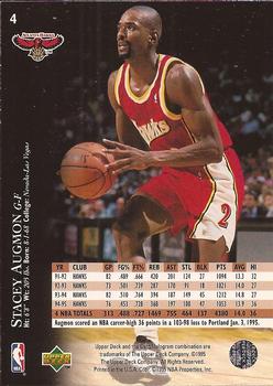 1995-96 Upper Deck - Electric Court #4 Stacey Augmon Back