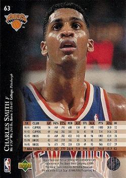 1995-96 Upper Deck - Electric Court #63 Charles Smith Back