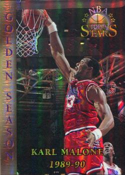 1996-97 Topps Stars - Finest Refractors #76 Karl Malone Front