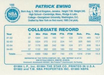 1996-97 Topps Stars - Reprints #16 Patrick Ewing Back