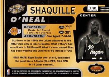 1996-97 Bowman's Best - Refractors #TB8 Shaquille O'Neal Back