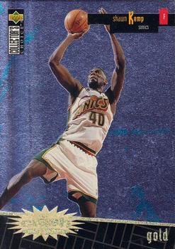 1996-97 Collector's Choice - You Crash the Game Scoring Gold Exchange (Series One) #R25 Shawn Kemp Front
