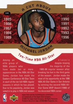 1996-97 Collector's Choice - A Cut Above: The Jordan Years #CA5 Michael Jordan Back