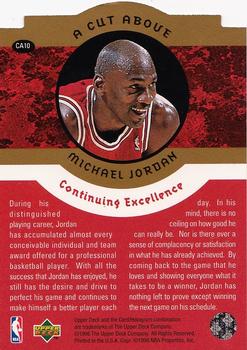 1996-97 Collector's Choice - A Cut Above: The Jordan Years #CA10 Michael Jordan Back