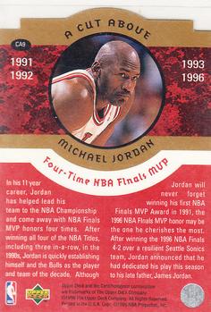 1996-97 Collector's Choice - A Cut Above: The Jordan Years #CA9 Michael Jordan Back