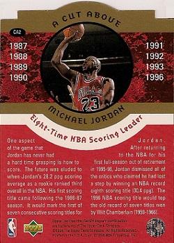 1996-97 Upper Deck A Cut Above: The Jordan Years 3x5 #CA2 Michael Jordan Back