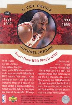 1996-97 Upper Deck A Cut Above: The Jordan Years 3x5 #CA9 Michael Jordan Back