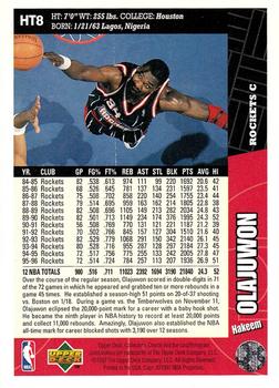 1996-97 Collector's Choice Houston Rockets #HT8 Hakeem Olajuwon Back