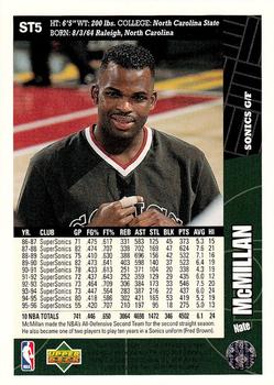 1996-97 Collector's Choice Seattle SuperSonics #ST5 Nate McMillan Back