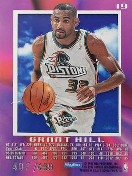 1996-97 E-X2000 - Credentials #19 Grant Hill Back