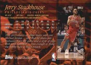 1996-97 Topps - Hobby Masters #HM12 Jerry Stackhouse Back