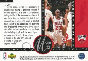 1996 Upper Deck Michael Jordan Michael's Viewpoints 3x5 #VP4 Michael Jordan Back
