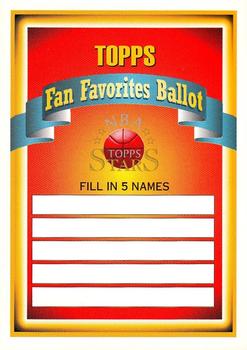 1996-97 Topps Stars #NNO Fan Favorites Ballot Front