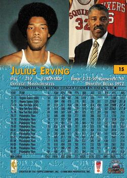1996-97 Topps Stars #15 Julius Erving Back