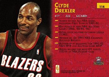 1996-97 Topps Stars #114 Clyde Drexler Back