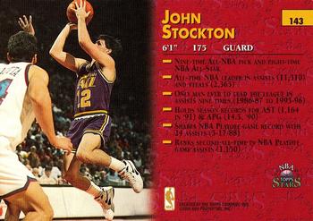 1996-97 Topps Stars #143 John Stockton Back