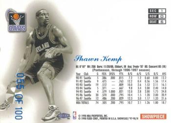 1997-98 Flair Showcase - Legacy Collection Row 0 #6 Shawn Kemp Back