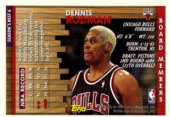 1996-97 Topps - Season's Best #6 Dennis Rodman Back