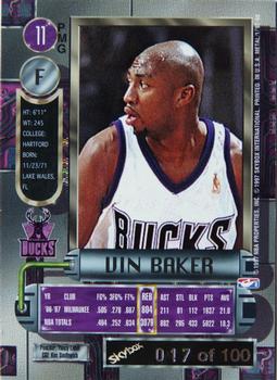 1997-98 Metal Universe - Precious Metal Gems Red #11 PMG Vin Baker Back