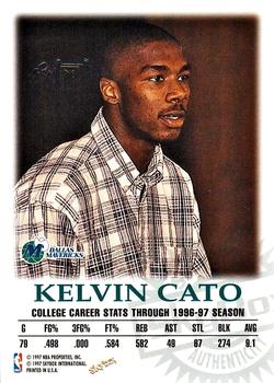 1997-98 SkyBox Premium - Autographics Century Marks #NNO Kelvin Cato Back