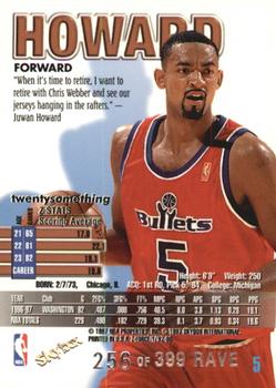 1997-98 SkyBox Z-Force - Rave #5 Juwan Howard Back