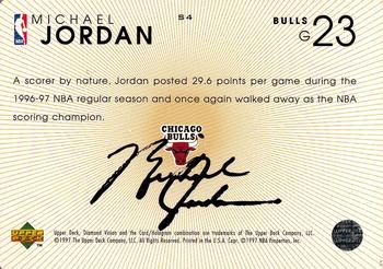 1997-98 Upper Deck Diamond Vision - Signature Moves #S4 Michael Jordan Back