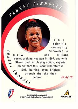 1998 Pinnacle WNBA - Planet Pinnacle #10 Sheryl Swoopes Back