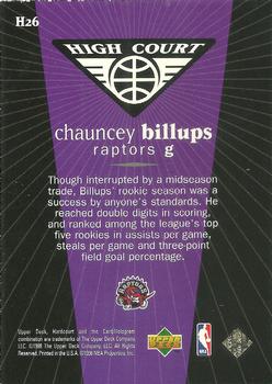 1998 Upper Deck Hardcourt #H26 Chauncey Billups Back