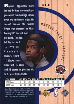 1998 Upper Deck Hardcourt - Home Court Advantage #14 Marcus Camby Back