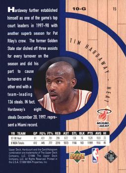 1998 Upper Deck Hardcourt - Home Court Advantage #15 Tim Hardaway Back