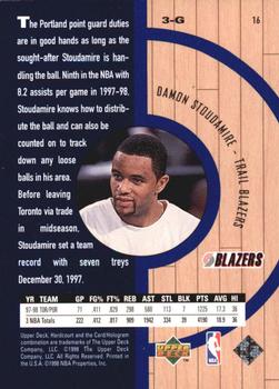 1998 Upper Deck Hardcourt - Home Court Advantage #16 Damon Stoudamire Back